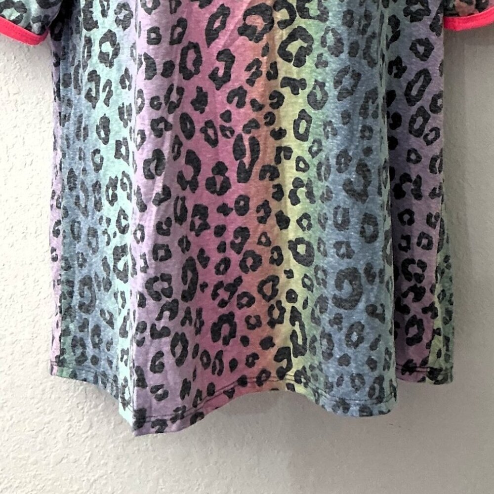 BIBI LEOPARD RAGLAN SLEEVE TOP GUC - Picture 7 of 12